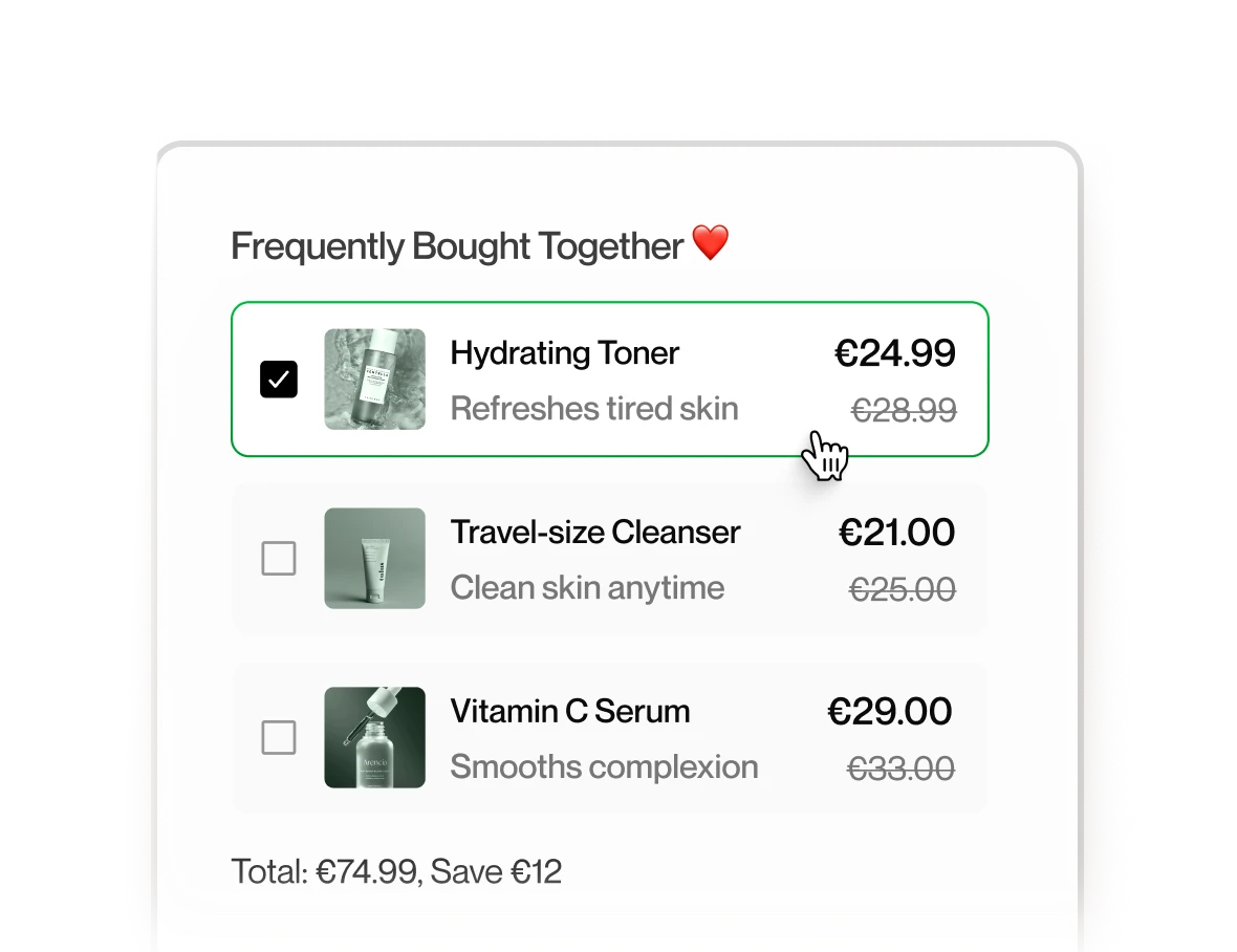 Upsells module preview